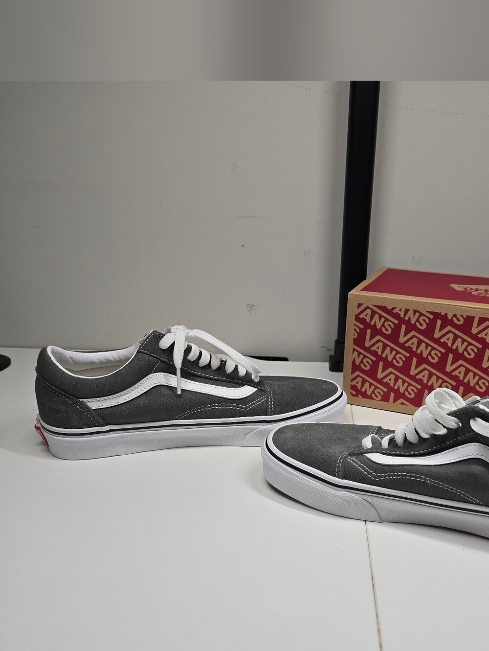 Vans Old Skool Sneakers Pewter/True White Women’s 8.5 NWOT with Box - Picture 8 of 14